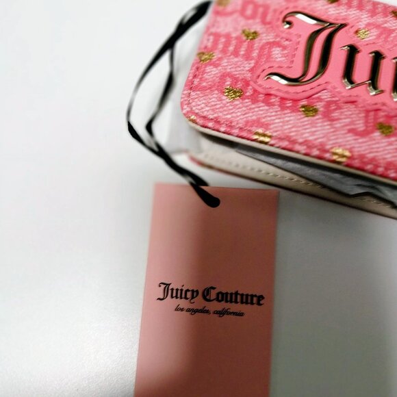 NWT Juicy Couture Pink Lemonade Poker Face Slim Elongated Bifold Wallet - Picture 9 of 12